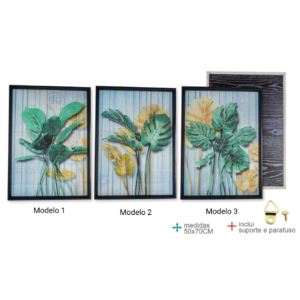 quadro de brilhantes com moldura preta 50x70cm