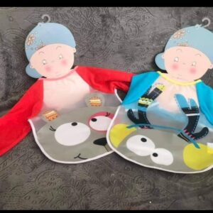 babete pvc com manga escolha sua cor