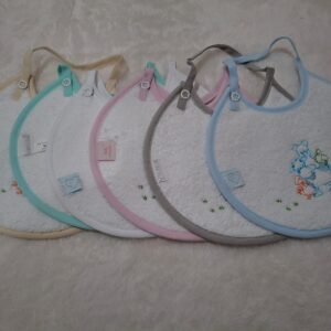 babete redondo – desenho de animais – turco felpo revestido a pvc – escolha sua cor