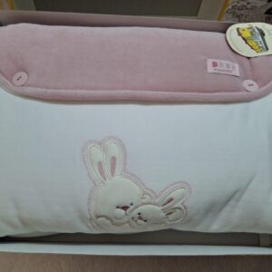 jogo de cama de bebê maxi azul 2 lençóis 1 almofada flanela 100% algodão