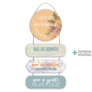 placa de parede com frase: ""