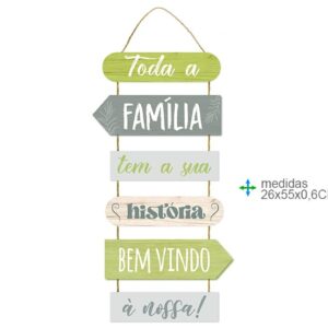 placa de parede com frase: ""