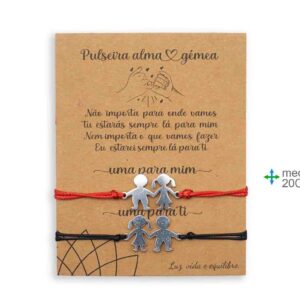 pulseira alma gêmea luz, vida e equílibrio um para mim, um para você