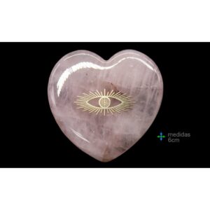 coração quartz rosa olho turco 6cm