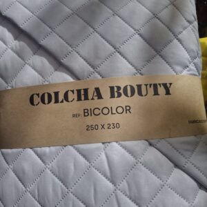 colcha bouty dupla face 250x230 s/ fronha branco/cinza